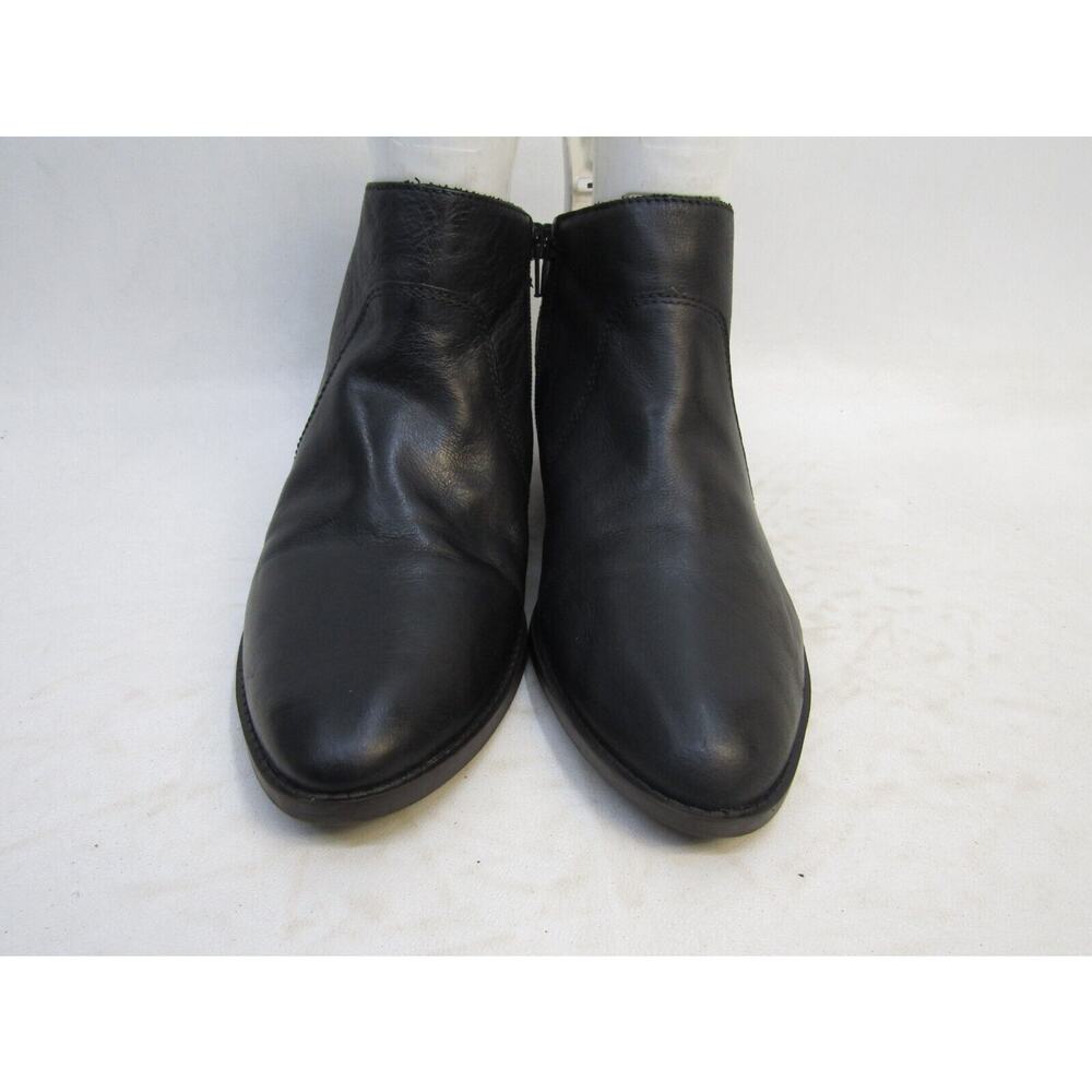 Lucky Brand Womens Size 9 M Black Leather Zip Ankle Fashion Boots Bootie - Picture 5 of 10